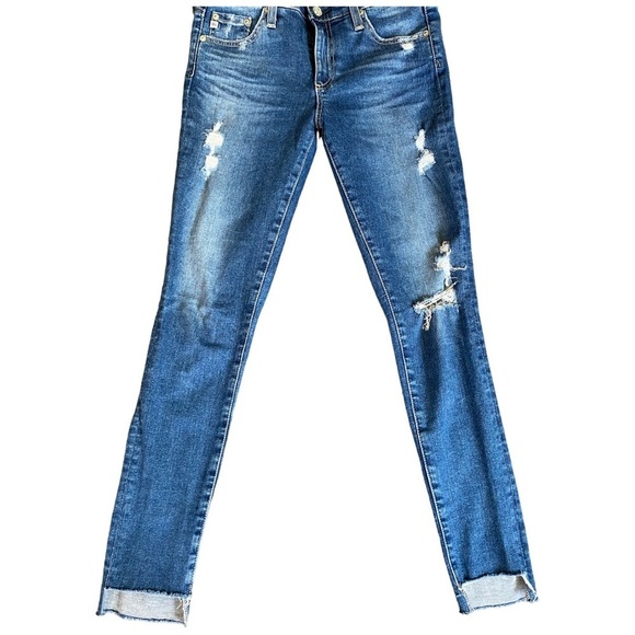 AG ADRIANO GOLDSCHMIED LEGGING ANKLE WITH STEP FRAY HEM SZ 27R - Picture 3 of 10